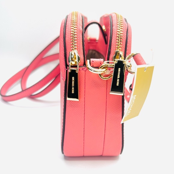 MICHAEL KORS Houston Large Crossgrain Leather Crossbody in Tea Rose - Picture 6 of 15